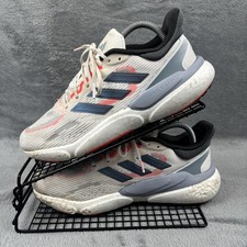 Adidas Solar Boost 5 Trainers Mens UK 7.5 White Grey Running Shoe Gym Training