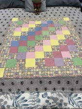 Vintage 90's Handmade Quilt Honey Bumble Bees Butterflies Lady Bugs 47"Tx 43"W