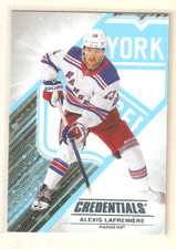 Alexis Lafreniere 2024-25 UD Credentials Base Card #58 Rangers