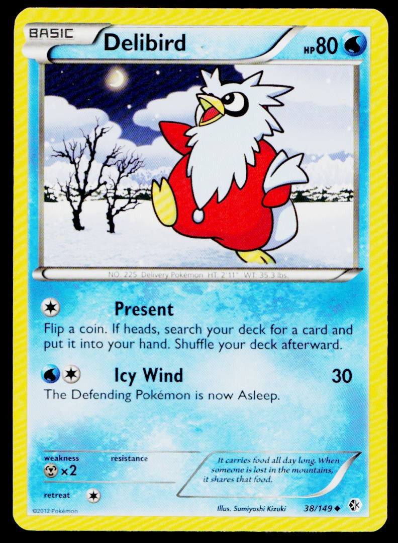 Delibird 38/149 Uncommon Boundaries Crossed Pokemon Near Mint