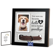 Dog Loss Gifts,Pet Memorial Frame with Collar Holder,Dog and Cat Collar Memor...