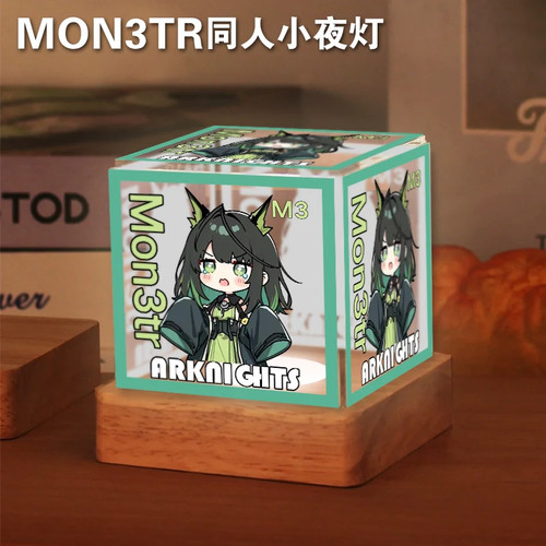 Arknights Mon3tr Anime Cosplay Decorazione Scrivania Lampada LED Luce Notturna - Foto 13 di 16