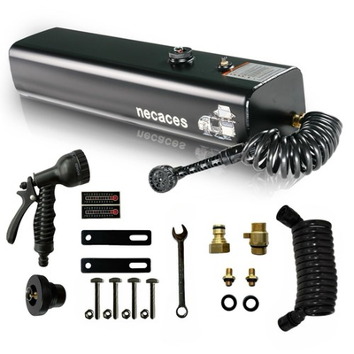 #ad 4.5Gallon Pressurized Water TankPortable Aluminum Camping Shower Water Stora... $395.64