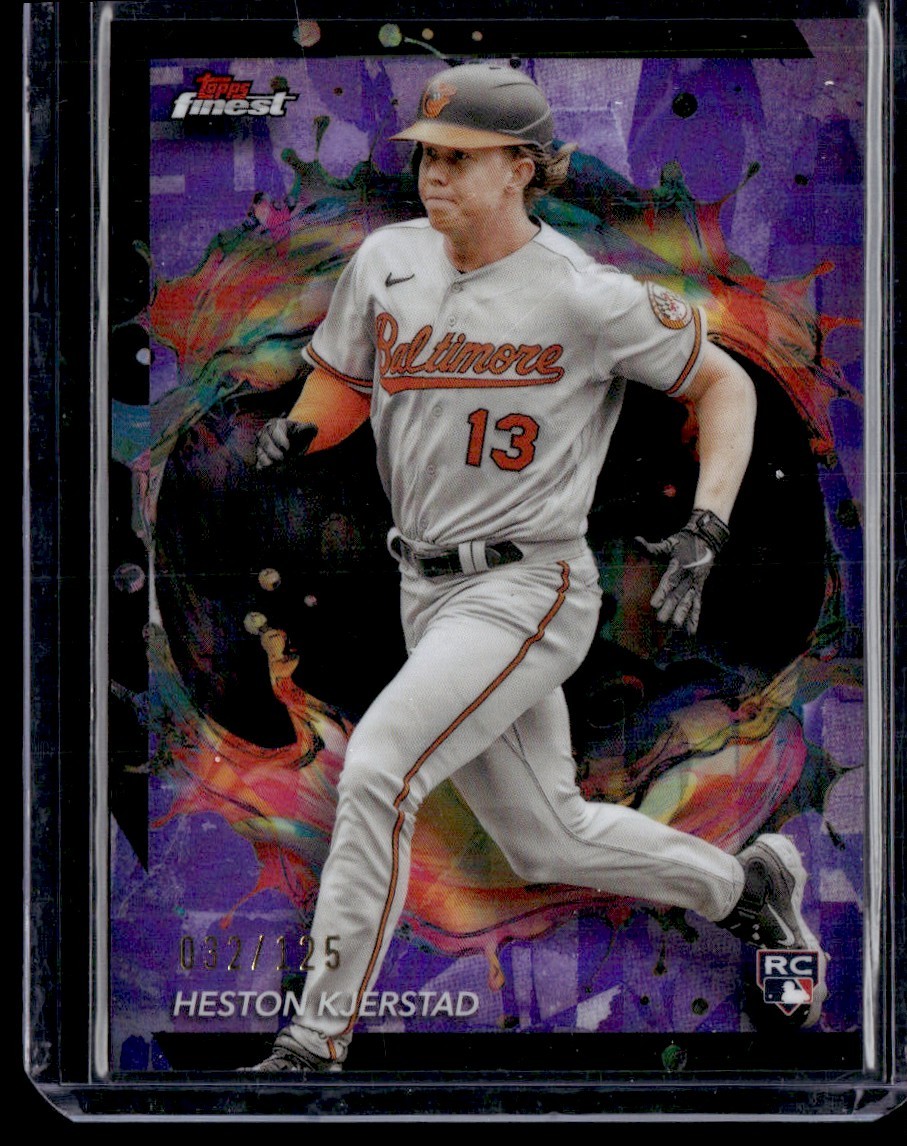 HESTON KJERSTAD 2024 TOPPS FINEST RARE PURPLE RC 032/125 BALTIMORE ORIOLES #248