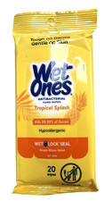 Wet Ones Hand Wipes Tropical Splash 20 ct for Car, Travel, etc