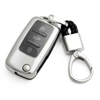 Flip Key Fob Chain For VW Jetta Golf6 Passat B7 Beetle Accessories Cover Case