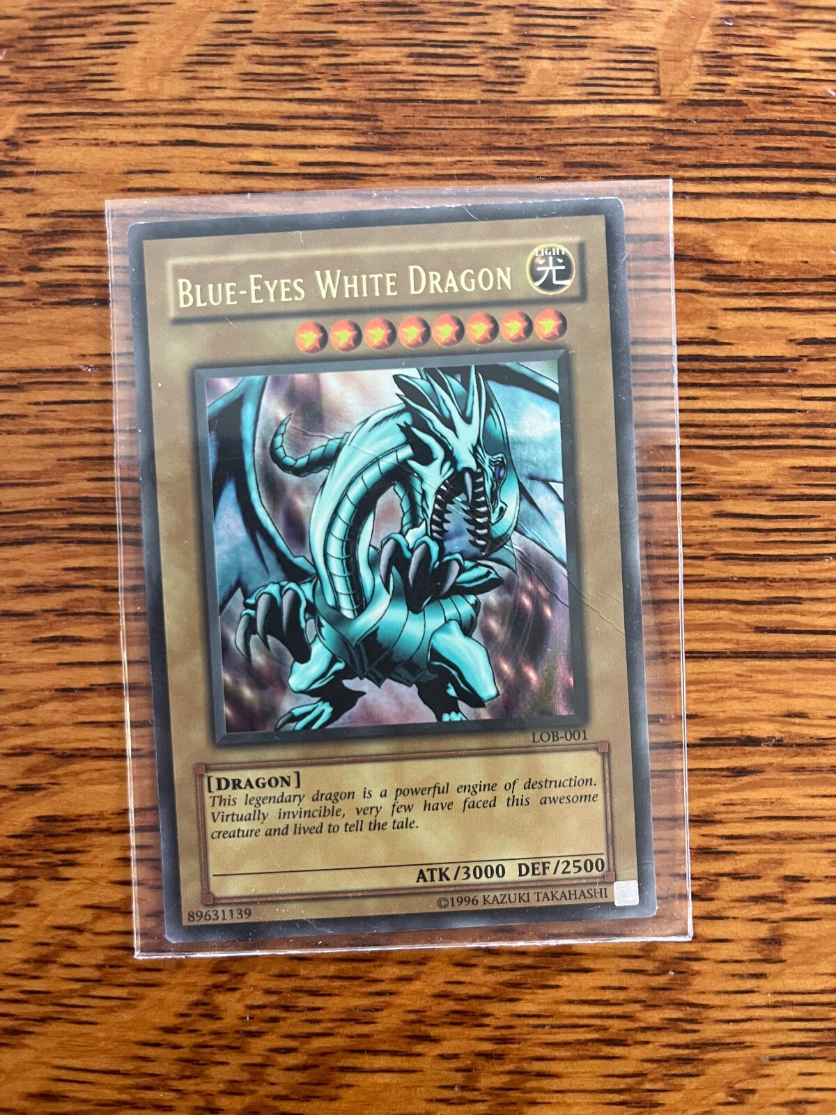 Vintage YuGiOh Card Blue Eyes White Dragon Holographic eBay