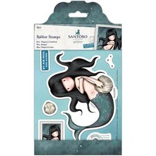 Gorjuss Girl SANTORO Cling Unmounted Rubber Stamp Set Collector GOR 907132 NEW