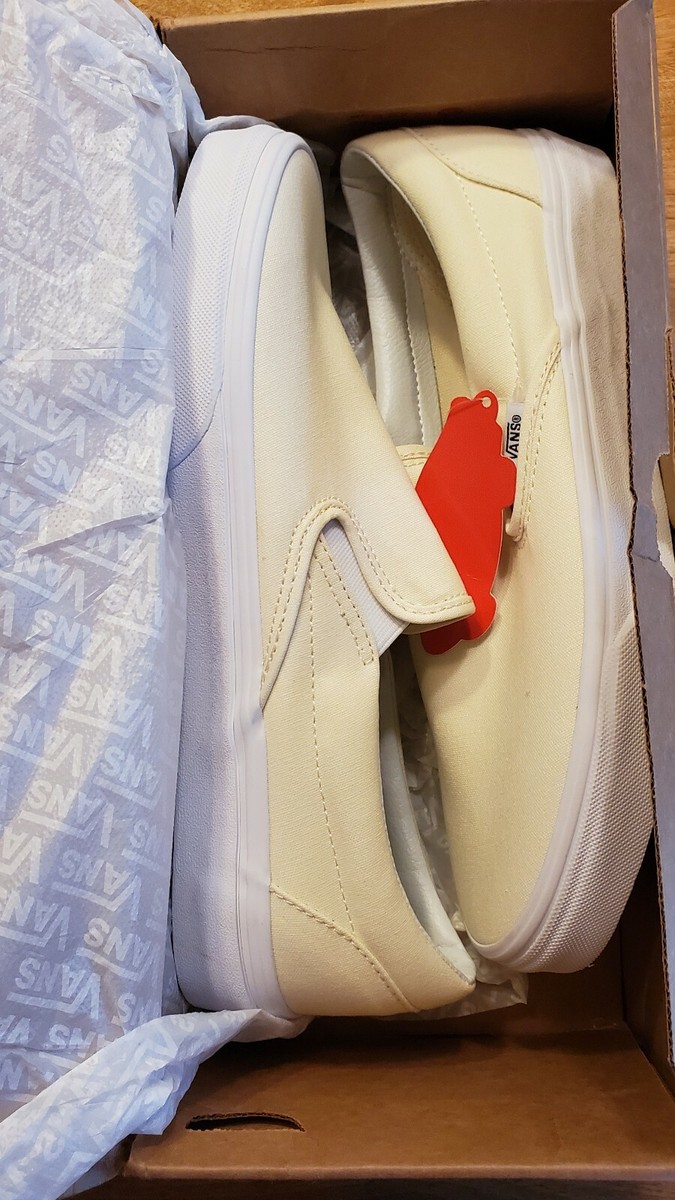 *NIB* Vans Classic Slip-On True White Size 8M/9.5W NWT Authentic Vans Classic Slip-On Sneakers, True White, Durable  main image 4