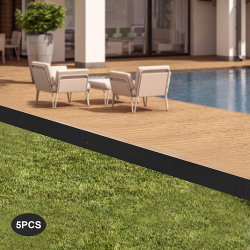 5PCS Metal Black Landscaping Edgings Steel Garden Lawn Edging Barrier 5