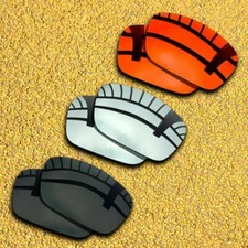 3 Pairs Lens Replacement for-Oakley Fuel Cell Sunglasses-Silver Black Orange Red