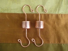 2 OF MY DADS hand crafted SOLID COPPER HUMMINGBIRD ANT GUARD MOATS !  USA