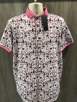 GREYSON Short Sleeve Performance Creatures Golf Polo Shirt Men's Size XL NWT