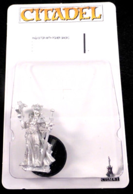 Female Inquisitor Power Sword RARE OOP Metal - 40K Sealed Blister Pack