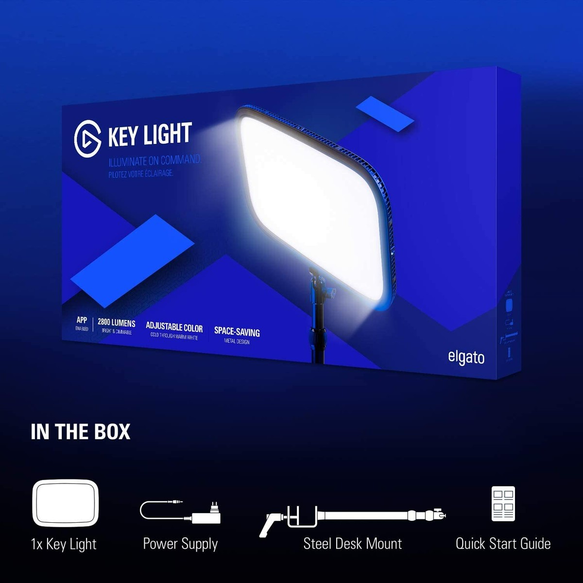 elgato KEY LIGHT 2800ルーメン Wi-Fi対応 Amazon.com: Elgato Key Light - Professional 2800 lumens