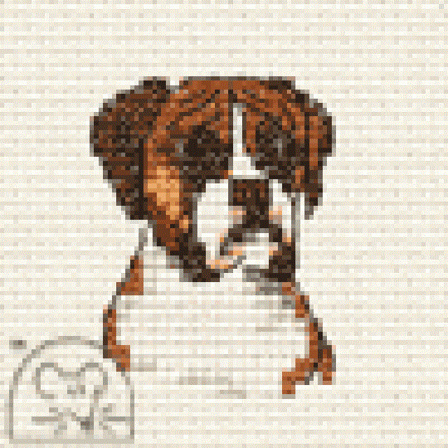 Mouseloft Stitchlets 'Paw Prints - Boxer' Cross Stitch Kit