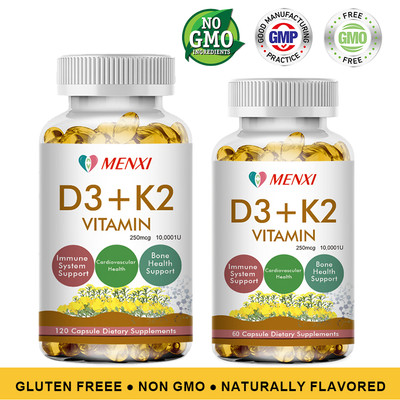 Vitamin D3 10000IU+K2MK7 250mcg Immune Support Strong Bones Anti-Inflammatory