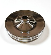 Chrome Power Steering Pump V Pulley Double 2 Groove Saginaw Gm Chevy Press On