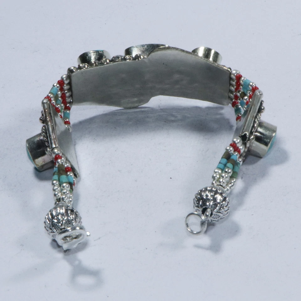 Nepali turquoise bracelet from Charming Beads features beautiful green turquoise - Image 3 of 4