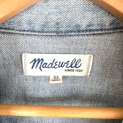 Madewell Vest Womens XS Light Wash Blue Jeans Denim 100% Cotton Pockets - Picture 2 of 9