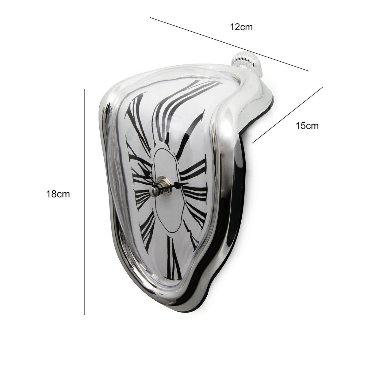 MIJOMA Wanduhr Melting Time - Surrealistisches Design Im Dalí-Stil