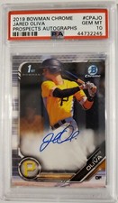 2019 Bowman Chrome Prospects Jared Oliva Autograph Rookie PSA 10 GEM w/ Auto