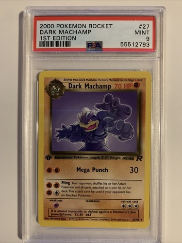 Dark Machamp (1st Edition) graded PSA 9 for sale on eBay