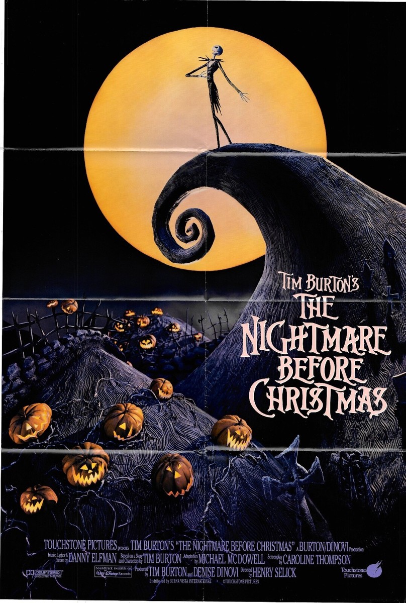 Nightmare before Christmas US OneSheet NM Tim Burton Henry Selick