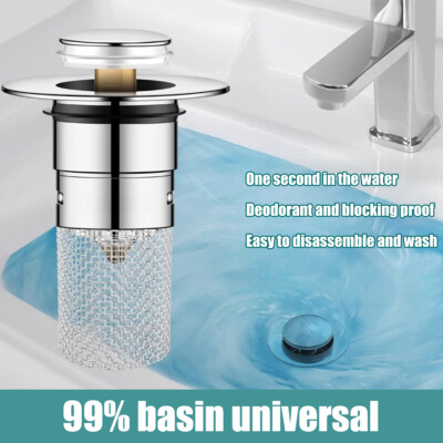 Universal Bathroom Sink Stopper Pop Up Drain Strainer Universal Bathroom Sink Stopper Pop Up Drain Strainer