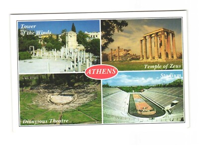 Athens Greece Multi Views Postcard Unposted 4x6