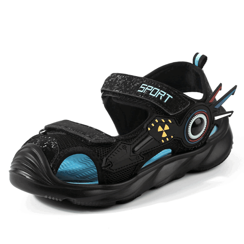 Closed Toe Sandals for Boys and Girls for Active Play 2 Little Kid Black Blue