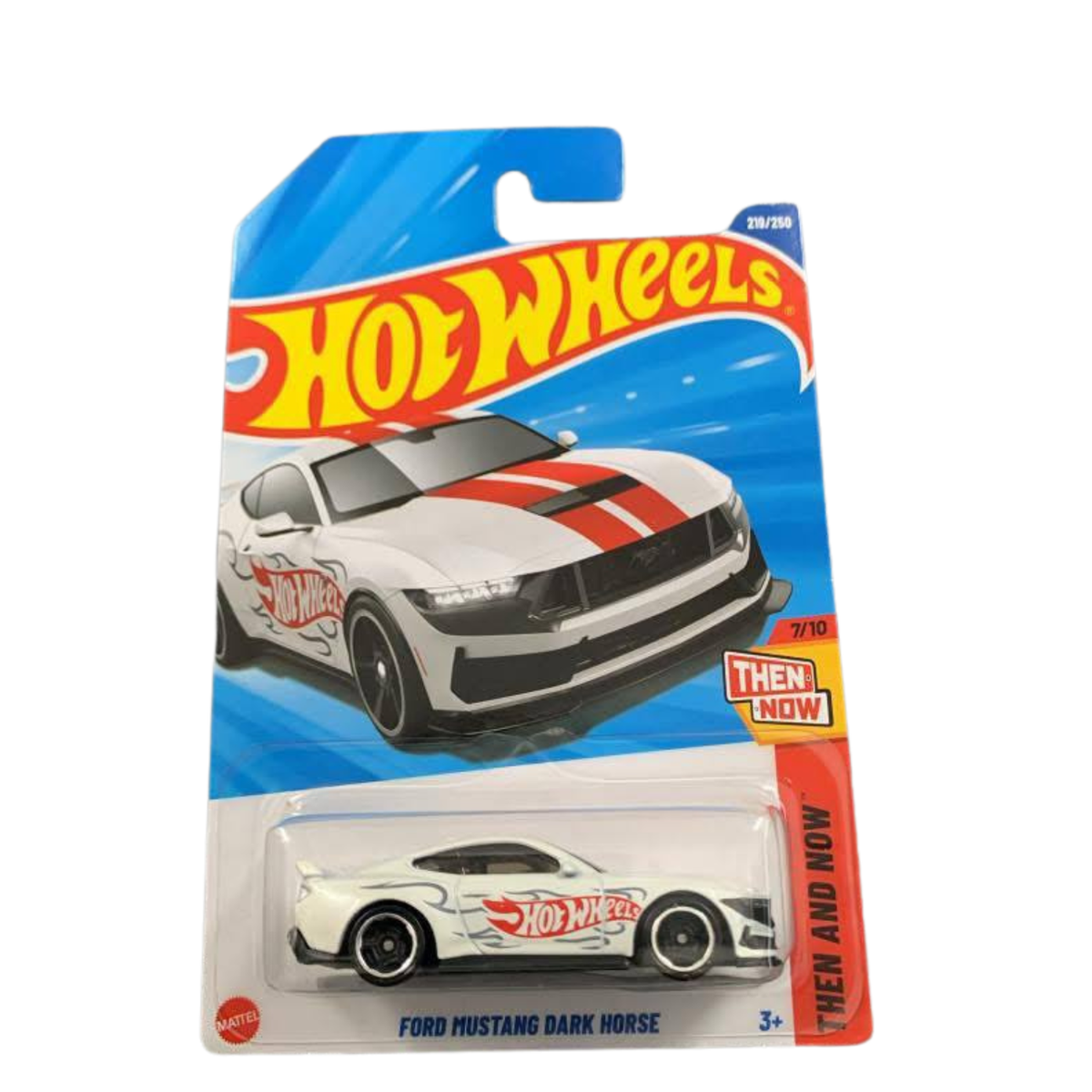 Hot Wheels 2025 Case L Ford Mustang Dark Horse White Then and Now