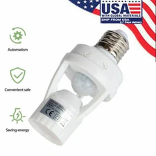 Infrared PIR Motion Sensor E27 LED Light Lamp Bulb Holder Socket Switch 110/220V