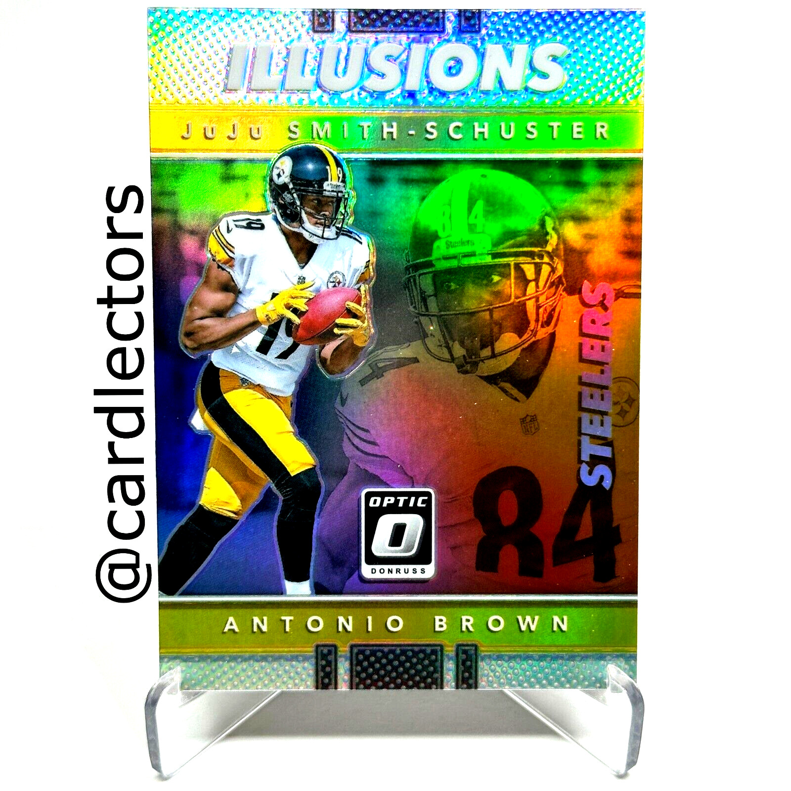 2017 Donruss Optic JuJu SMITH-SCHUSTER ANTONIO BROWN Illusions #17 RC Holo PRIZM