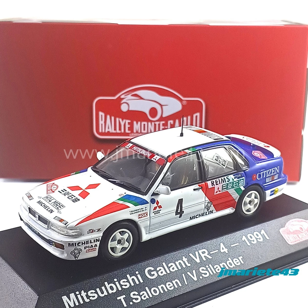Générique 1:43 Rally Car Mitsubishi Galant VR 4 #4 Eriksson Sweden 1991 1:43 IXO DIECAST RAC220