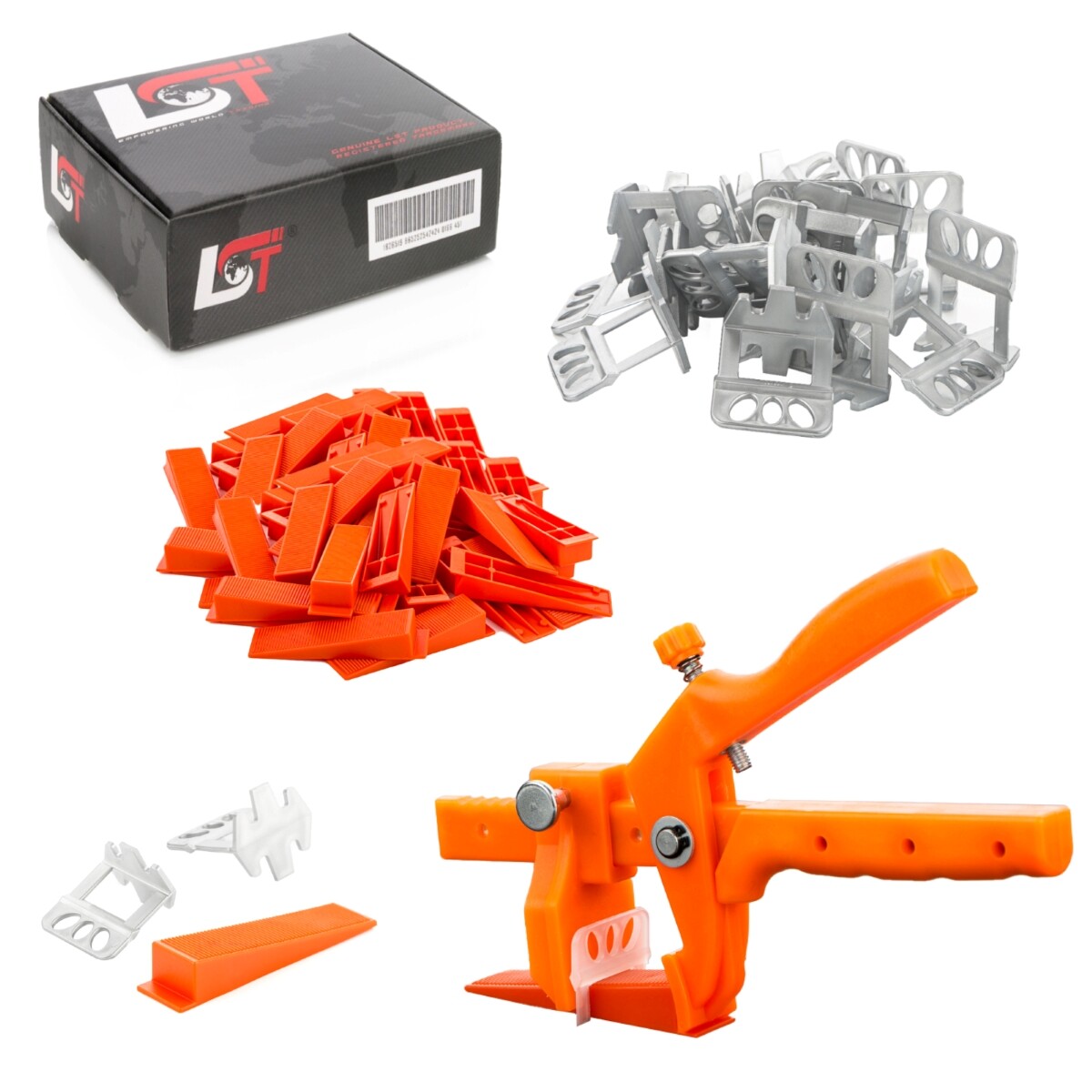 7001-Piece Tile Leveling System 6000x Spacer Clips 1mm + 1000x Wedges + Pliers