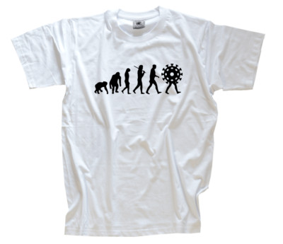 White Edition Evolution Corona C0vid 19 Darwin Primat zum Menschen T-Shirt