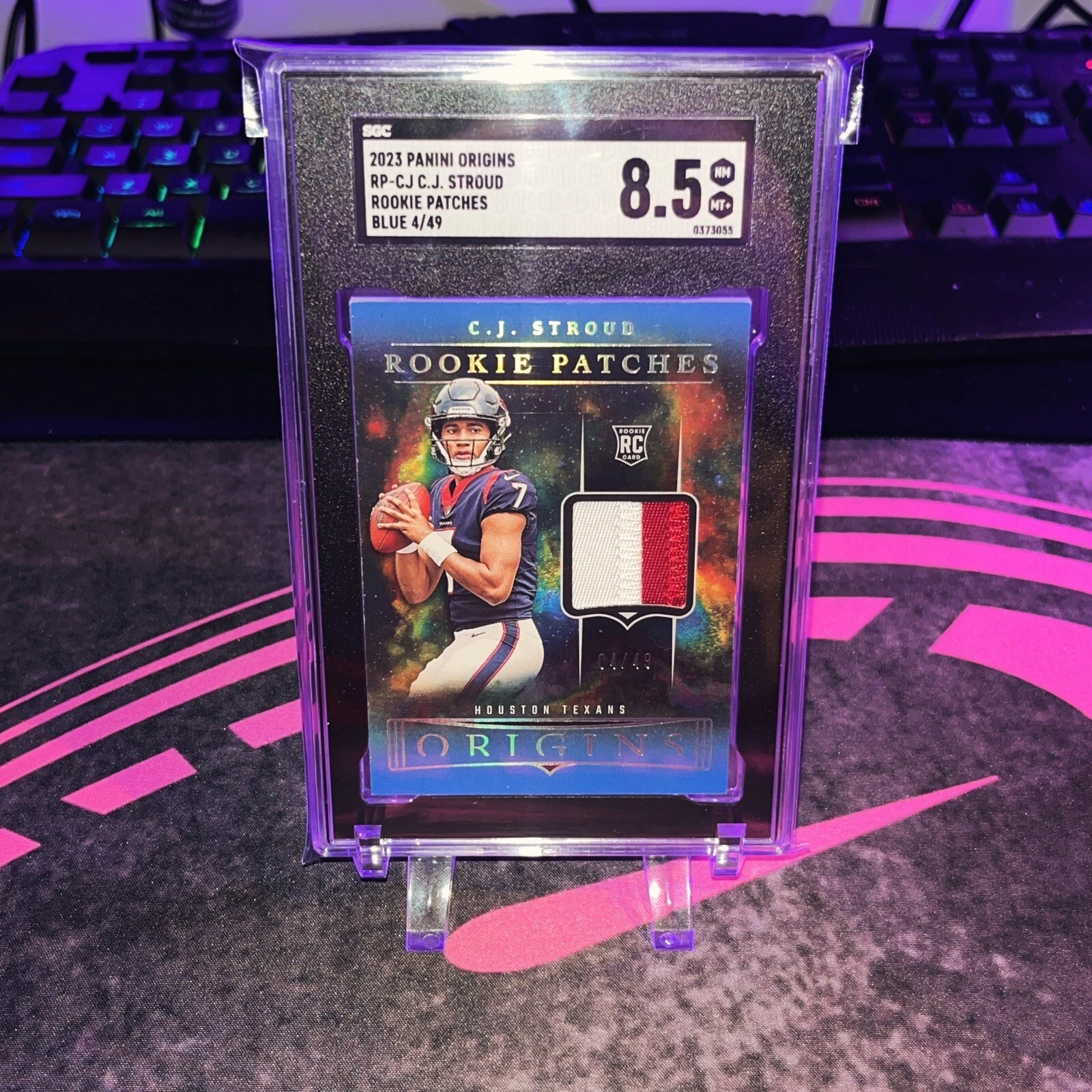 CJ Stroud Panini Origins Rookie Patches #RPCJ Blue