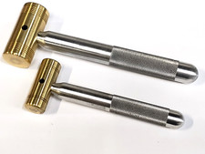 COMBO PACK OF 4 OZ. AND 10 OZ. BRASS HAMMERS* SOLID ALUMINUM HANDLE*MADE IN USA*