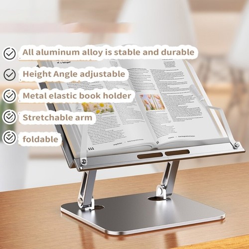 Foldable Tablets Stand Cooling Holder Bracket Anti-slip CNCAluminum Alloy Riser - Afbeelding 6 van 8