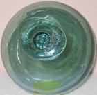 VINTAGE GLASS FISHING FLOATS 5 PC @ 2.5-6.25" GREEN TONES THREE DIFFERENT MARKS — photo 7