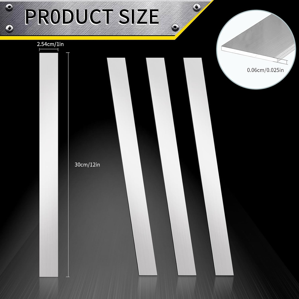 10 Pcs Metal Strips Metal Shim Stock Metal Sheet Metal Shims Gap Filler