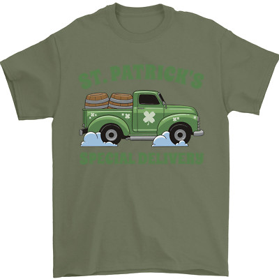 St Patricks Bier Lieferung lustig Alkohol Kerl Herren T-Shirt 100% Baumwolle