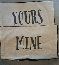 Sass&belle Job Lot Cushions with covers included "YOURS & MINE" X 8 Pairs