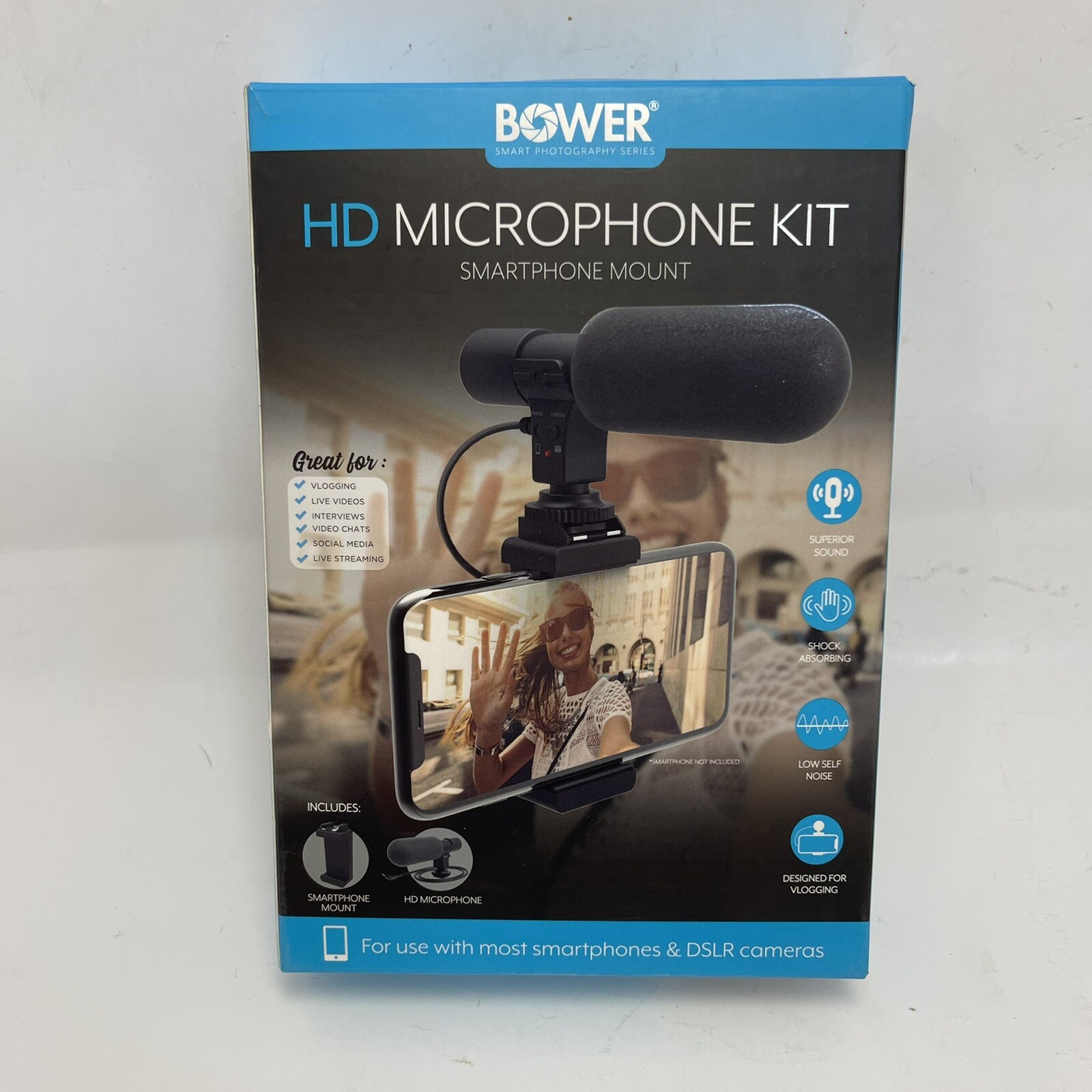 NEW SEALED Bower WAHDMIC HD Microphone Kit Smartphone Mount eBay