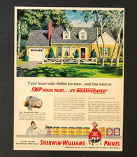 1951 Sherwin Williams Paint Advertisement Mid Century House Vintage Print AD