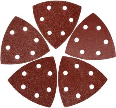 100PCS 3.5in 6-H AO Triangle Sanding Discs 40/60/80/100/120 Hook and Loop Sander