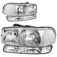 AUTOSAVER88 Headlight Assembly Compatible with 99-06 GMC Sierra 1500 2500/01-...
