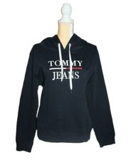 Women  s Tommy Hilfiger Jeans Blue Navy Long Sleeve Hoody Sweater Sz M L NWT