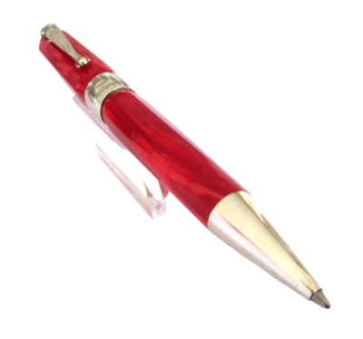 Prestige Ballpoint Pen Montegrappa Red Octagonal Shape New MX377